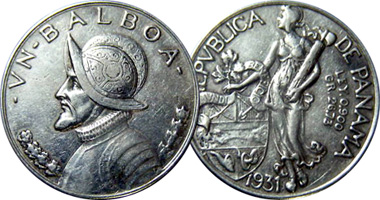 Panama One Balboa 1931 to 1985